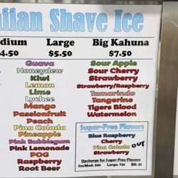 Flavors and prices as 7/29/26