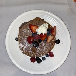 Heavenly Pancakes - Sweet Potatoes Pancakes Top With Mix Berries