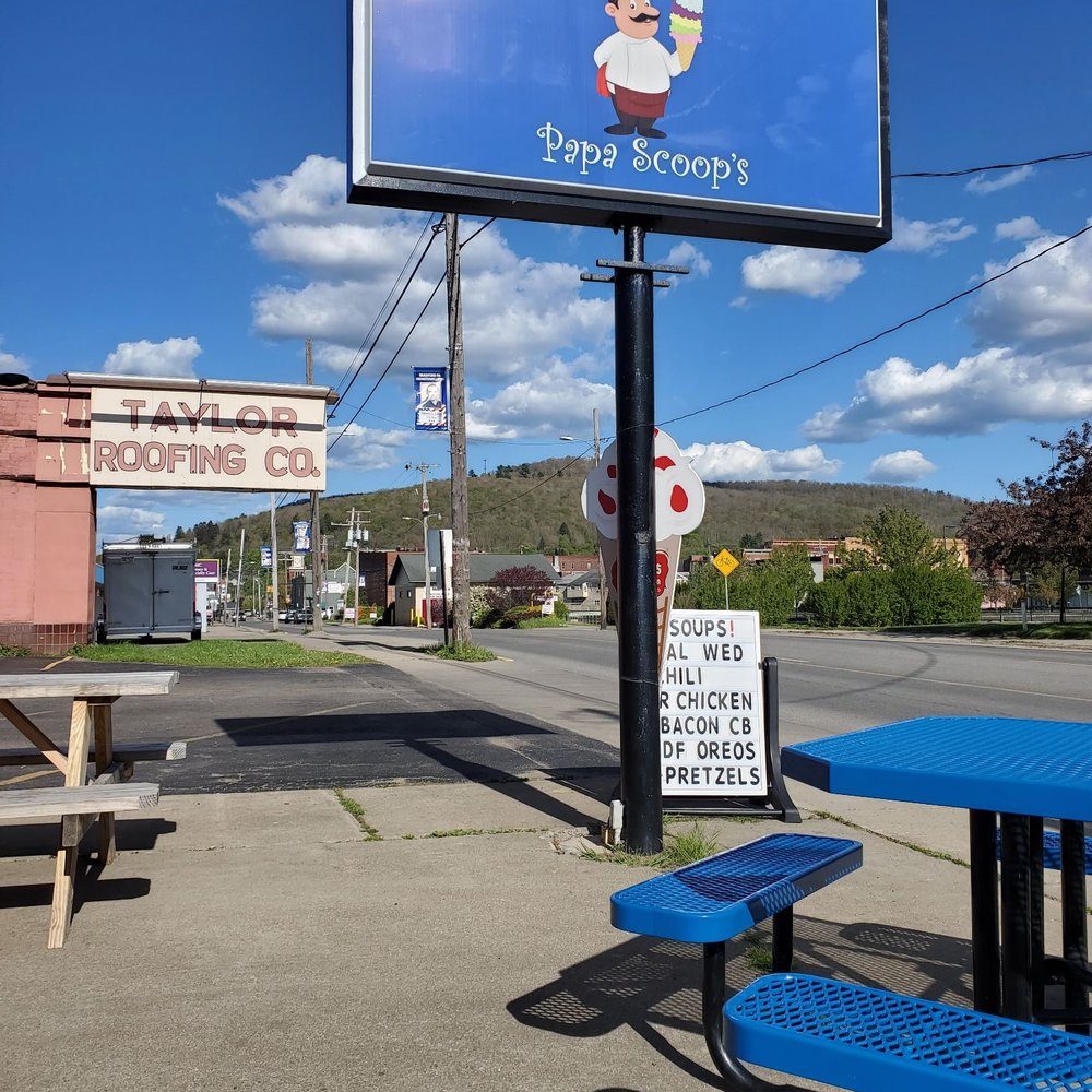 Papa Scoop's - Outside seating along west Washington - Ice Cream & Frozen Yogurt Near Me - Bradford, Pennsylvania Papa Scoop's - Outside seating along west Washington - Ice Cream & Frozen Yogurt Near Me - Bradford, Pennsylvania