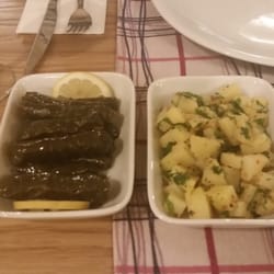Shirahne Cave Restaurant - Grape leaves and potatoes