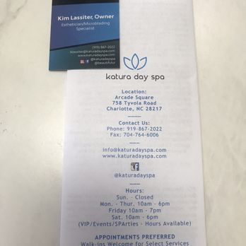Katura Day Spa - Kim is great! Make an appointment today! - Skin Care Near Me - Charlotte, North Carolina