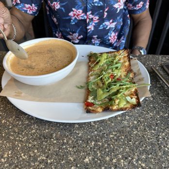 Seasons 52 - Lobster Bisque and a chicken pesto flatbread. - New American Near Me - Fort Lauderdale, Florida Seasons 52 - Lobster Bisque and a chicken pesto flatbread. - New American Near Me - Fort Lauderdale, Florida