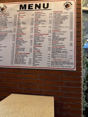 Menu photo 1 California Burritos San Diego, CA