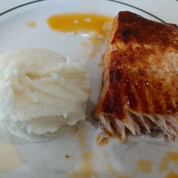 Broiled Salmon with mashed potatoes