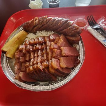 Smokin' Sammich - Smoked pastrami, sausage, egg rolls, rice. I forgot to take a pic of the pork belly. - Smokehouse Near Me - Las Vegas, Nevada Smokin' Sammich - Smoked pastrami, sausage, egg rolls, rice. I forgot to take a pic of the pork belly. - Smokehouse Near Me - Las Vegas, Nevada