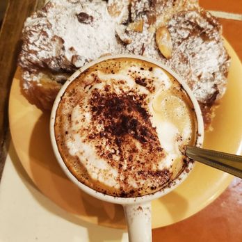 C'est La Vie - Cappuccino and almond croissant were amazing.   Must try! - French Near Me - Sarasota, Florida