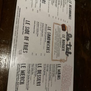 Le Tub - Menu - Burgers Near Me - Hollywood, Florida Le Tub - Menu - Burgers Near Me - Hollywood, Florida