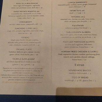 Twelvemonth - Menu - Vegan Near Me - Burlingame, California