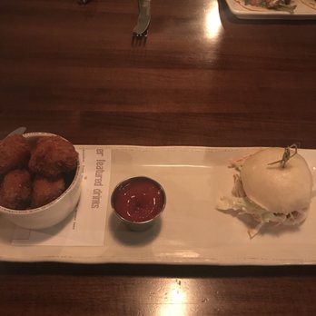 Sea Level NC - Chicken steam bun and Parmesan tater tots - Seafood Near Me - Charlotte, North Carolina