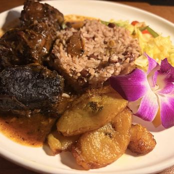 TTS Kitchen And Catering - Oxtail with rice & peas, and sweet plantains. - Caribbean Near Me - Wilmington, Vermont TTS Kitchen And Catering - Oxtail with rice & peas, and sweet plantains. - Caribbean Near Me - Wilmington, Vermont