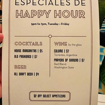La Mina - The Village Dallas - Happy hour menu 07/2022 - Venues & Event Spaces Near Me - Dallas, Texas