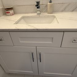 MonsterSales Cabinetry - Our vanity & countertop look like new again