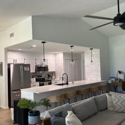 E.L. Construction - Full kitchen remodel and laminate flooring install
