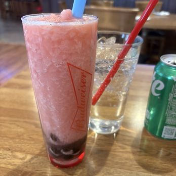 Tao’s Restaurant - Strawberry boba slush with fresh strawberries - Chinese Near Me - Middletown, New York
