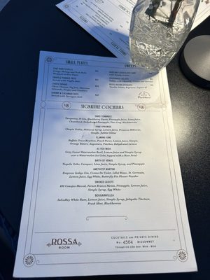 Menu photo 1 Rossa Room Speakeasy Bellaire, TX Menu photo 1 Rossa Room Speakeasy Bellaire, TX