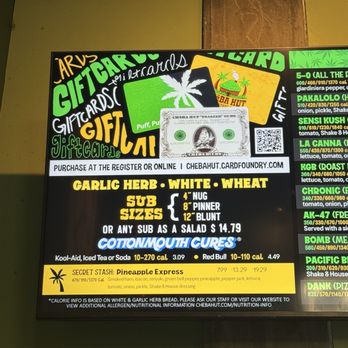 Cheba Hut Toasted Subs - Menu - Sandwiches Near Me - Riverside, California