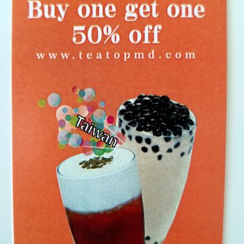 Tea Top - Coupon - Bubble Tea Near Me - Ellicott City, Maryland Tea Top - Coupon - Bubble Tea Near Me - Ellicott City, Maryland