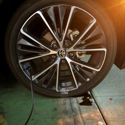 AutoNation Toyota Cerritos - The reason we brought it in--Liquid leaking out from the tire, obviously a manufacturer defect because this is NOT normal.