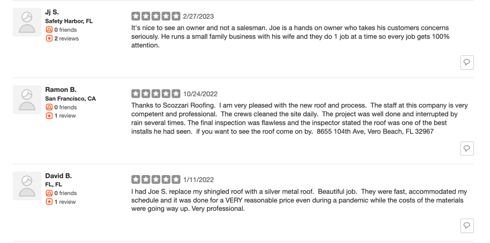 Slide of Joe Scozzari Roof Services Consulting