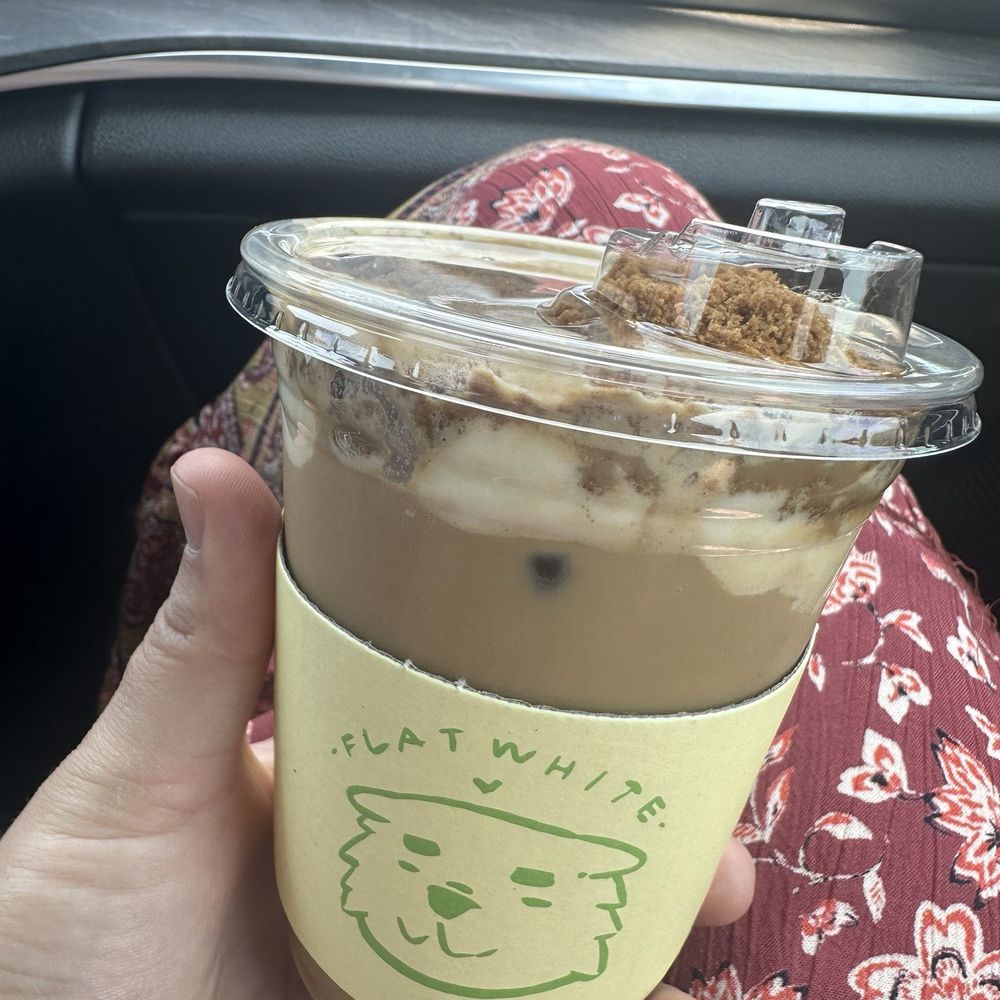 Flat White Coffee - Biscoff latte - Cafes Near Me - Cypress, California Flat White Coffee - Biscoff latte - Cafes Near Me - Cypress, California