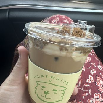 Flat White Coffee - Biscoff latte - Cafes Near Me - Cypress, California Flat White Coffee - Biscoff latte - Cafes Near Me - Cypress, California
