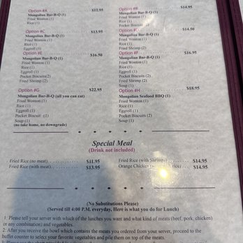 King's Mongolian Bar-B-Q - Menu - Mongolian Near Me - Reseda, California