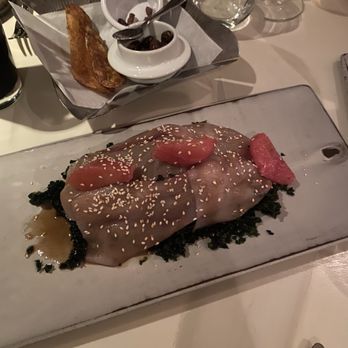 Joseph's Culinary Pub - Hamachi Sashimi & Crispy Fried Kale -gf- - New American Near Me - Santa Fe, New Mexico