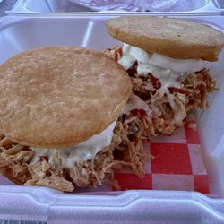 Venek Venezuelan Food - Chicken and cheese arepa