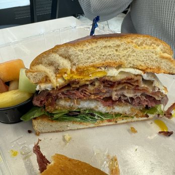 Cloud 9 Deli - Bacon and Egg Breakfast add a hash brown and pastrami - Delis Near Me - San Diego, California