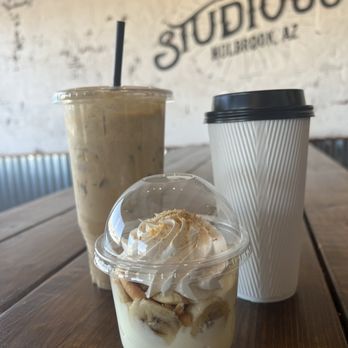 Studio 66 Cafe - Pumpkin Dream Iced and Hot plus Banana Cream Pudding and yummm - Coffee & Tea Near Me - Holbrook, Arizona Studio 66 Cafe - Pumpkin Dream Iced and Hot plus Banana Cream Pudding and yummm - Coffee & Tea Near Me - Holbrook, Arizona