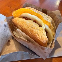 Bacon egg and cheese biscuit