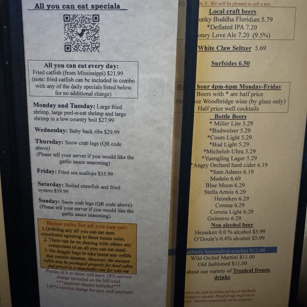 Catfish Deweys - Menu - Seafood Near Me - Oakland Park, Florida Catfish Deweys - Menu - Seafood Near Me - Oakland Park, Florida
