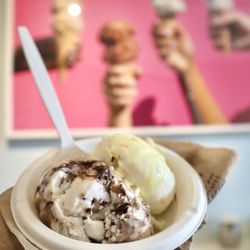 Peppermint Patty (v) and Banana Bread Pudding (v)