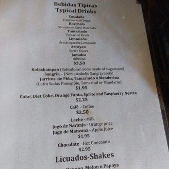 La Caravana - Menu 2022-01-27 - Salvadoran Near Me - Pasadena, California