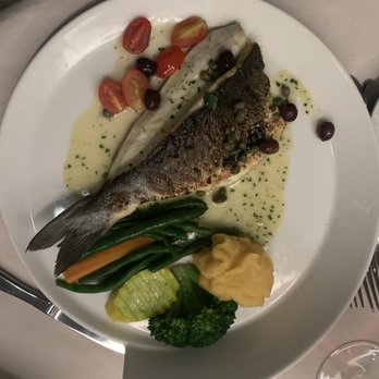 Franina - Bronzino & capers with fresh vegetables and parsnip purée - Italian Near Me - Syosset, New York