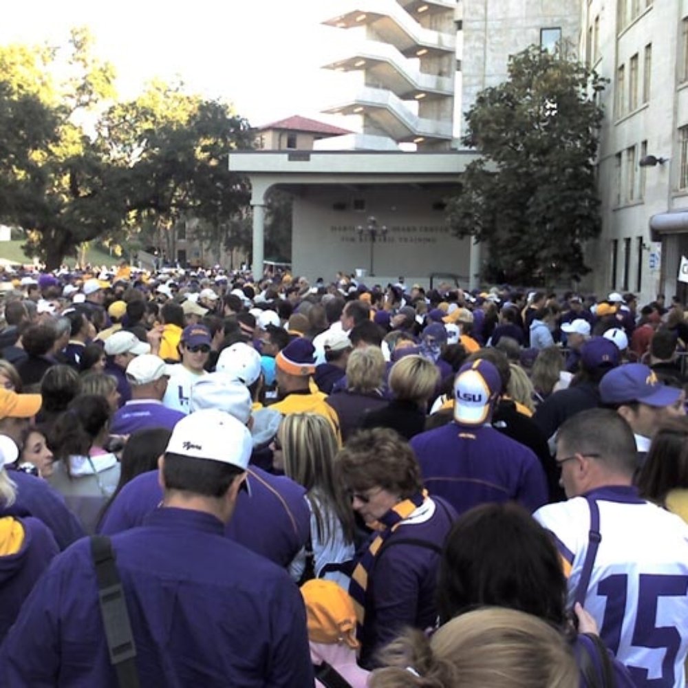 Tiger Stadium - Sea of Purple & Gold (phone pic) - Stadiums & Arenas Near Me - Baton Rouge, Louisiana Tiger Stadium - Sea of Purple & Gold (phone pic) - Stadiums & Arenas Near Me - Baton Rouge, Louisiana