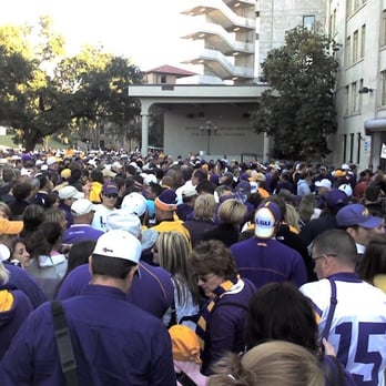 Tiger Stadium - Sea of Purple & Gold (phone pic) - Stadiums & Arenas Near Me - Baton Rouge, Louisiana