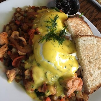 Blu Jam Cafe - Salmon hash tasted okay. - Breakfast & Brunch Near Me - Sherman Oaks, California