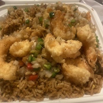 Little Namking - Salt and pepper prawns over fried rice - Chinese Near Me - San Leandro, California Little Namking - Salt and pepper prawns over fried rice - Chinese Near Me - San Leandro, California