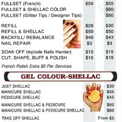 Fresh Nails & Footspa - Price list (August 2016)