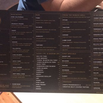 O-Ku - One page food menu - Sushi Bars Near Me - Washington, DC, District of Columbia O-Ku - One page food menu - Sushi Bars Near Me - Washington, DC, District of Columbia