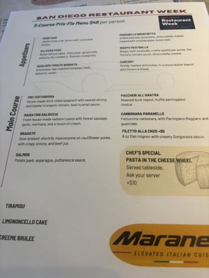 Menu photo 1 Maranello San Diego, CA Menu photo 1 Maranello San Diego, CA