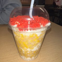 La Michoacana Amor Paleteria - Esquite with hot Cheetos