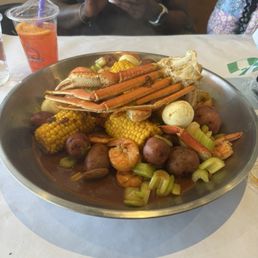Bland a** food ... I suggest going to the red crab in Fort Worth or red juicy crab in Arlington. Thank me later.