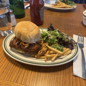 The Third - Chicken Sandwich with Half Salad Half Fries - Bars Near Me - Ottawa, Ontario