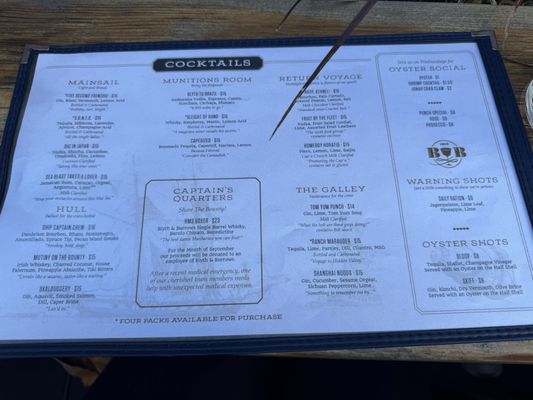 Menu photo 1 Blyth & Burrows Portland, ME