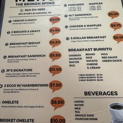 TheBrokenSpokeCafe - Menu