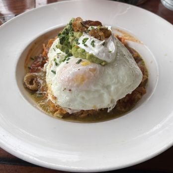 TOWN - Chilaquiles - chicken, tortillas, sauce and fried eggs with avocado - Steakhouses Near Me - San Carlos, California TOWN - Chilaquiles - chicken, tortillas, sauce and fried eggs with avocado - Steakhouses Near Me - San Carlos, California