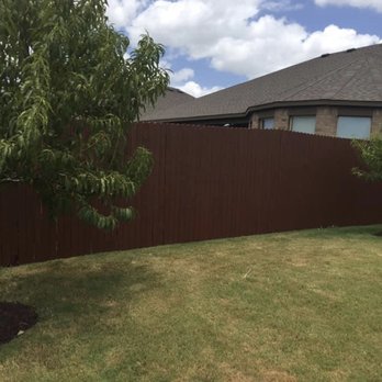 Hasfurter's Painting - Fresh new solid body stain on the fence. - Painters Near Me - Leander, Texas