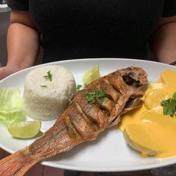 Sabores Peruanos Restaurant - Pargo entero con papá a la huancaina - Peruvian Near Me - Paterson, New Jersey Sabores Peruanos Restaurant - Pargo entero con papá a la huancaina - Peruvian Near Me - Paterson, New Jersey